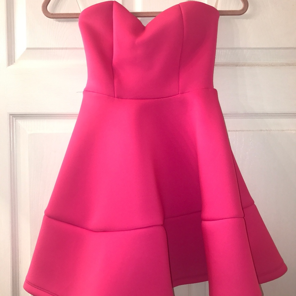 Strapless Scuba Pink Cocktail Dress Size XS